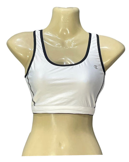 Champion White Sports Gym Bra For Women M