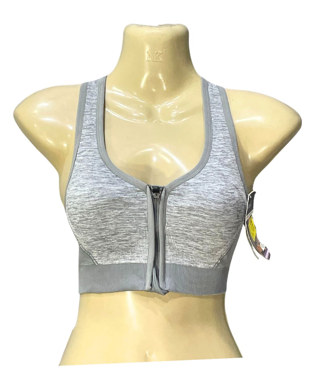 Avia Gray Sports Gym Bra For Women M