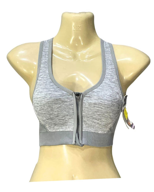 Avia Gray Sports Gym Bra For Women M