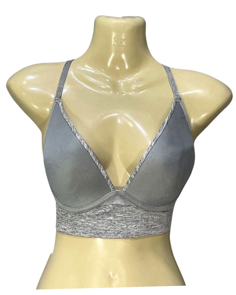Nautica Gray Sports Gym Bra For Women L