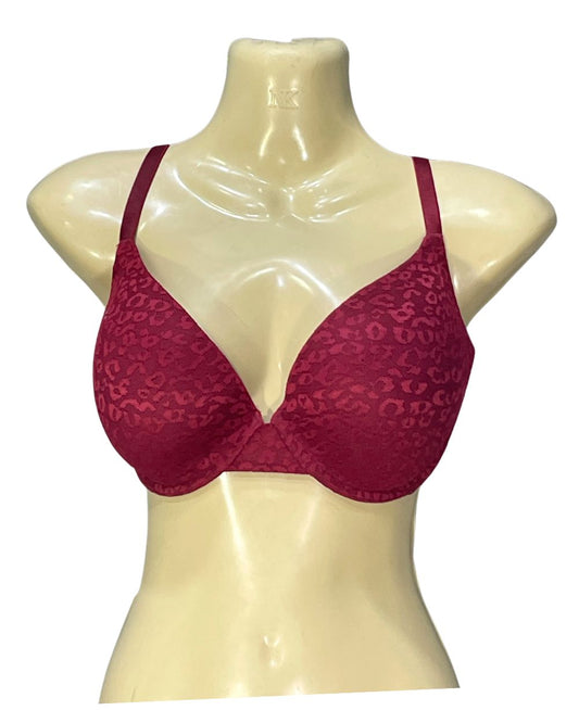 Pink Sports Maroon Gym Bra For Women L