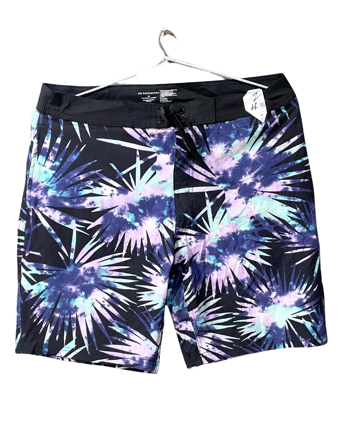 No Boundaries Black Polyester Short For Men M