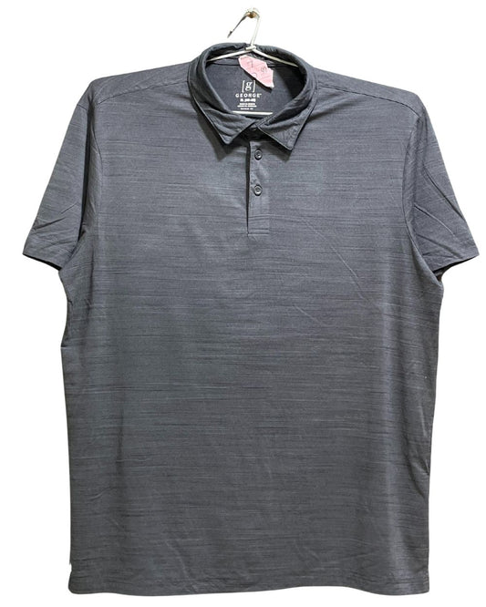 George Gray Polyester Sport Polo T Shirt For Men X Large