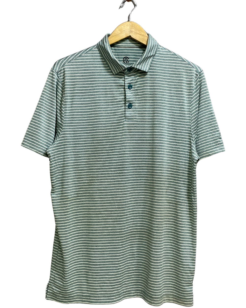 Champion Green Polyester Sport Polo T Shirt For Men M