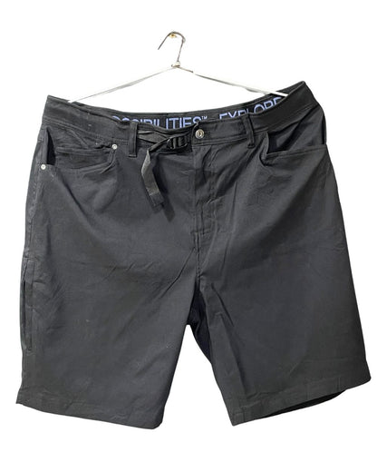 Gerry Black With Belt Loose Fit Polyester Short For Men L