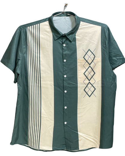 Preloved Labels Green Cotton Shirt For Men Medium 3X Large