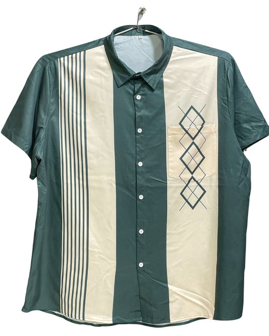 Preloved Labels Green Cotton Shirt For Men Medium 3X Large
