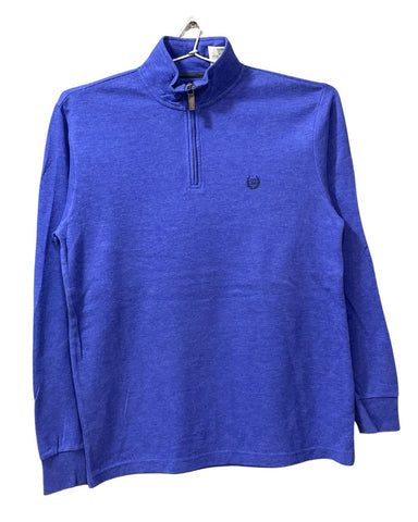 Chaps Blue Cotton Polyester For Men Sweatshirt Medium