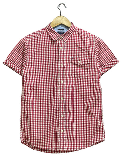Tommy-Hilfiger Red Cotton Shirt For Men 16 to 18 Years