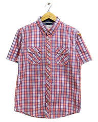 RED HERING Red Cotton Shirt For Men Medium