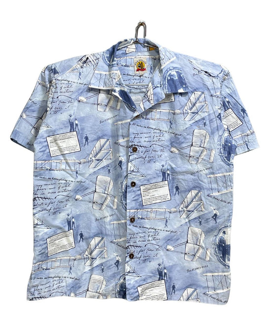 Max Boxer Blue Cotton Shirt For Men Large