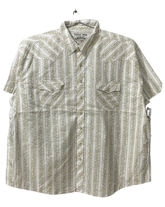 Arizona Cream Cotton Shirt For Men 3X Large