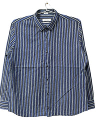 Calvin Klein Blue Cotton Shirt For Men XX Large