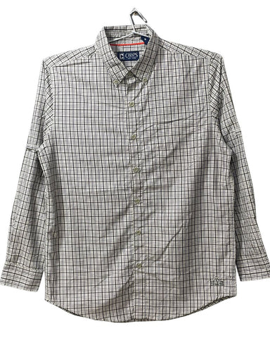 Chaps Gray Cotton Shirt For Men Large