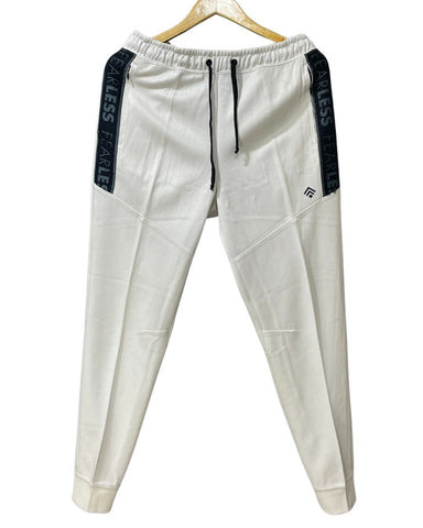 Urban Active White Cotton Polyester Winter Trouser For Men M