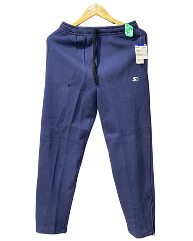 Starter Blue Cotton Fleece Winter Trouser For Men L