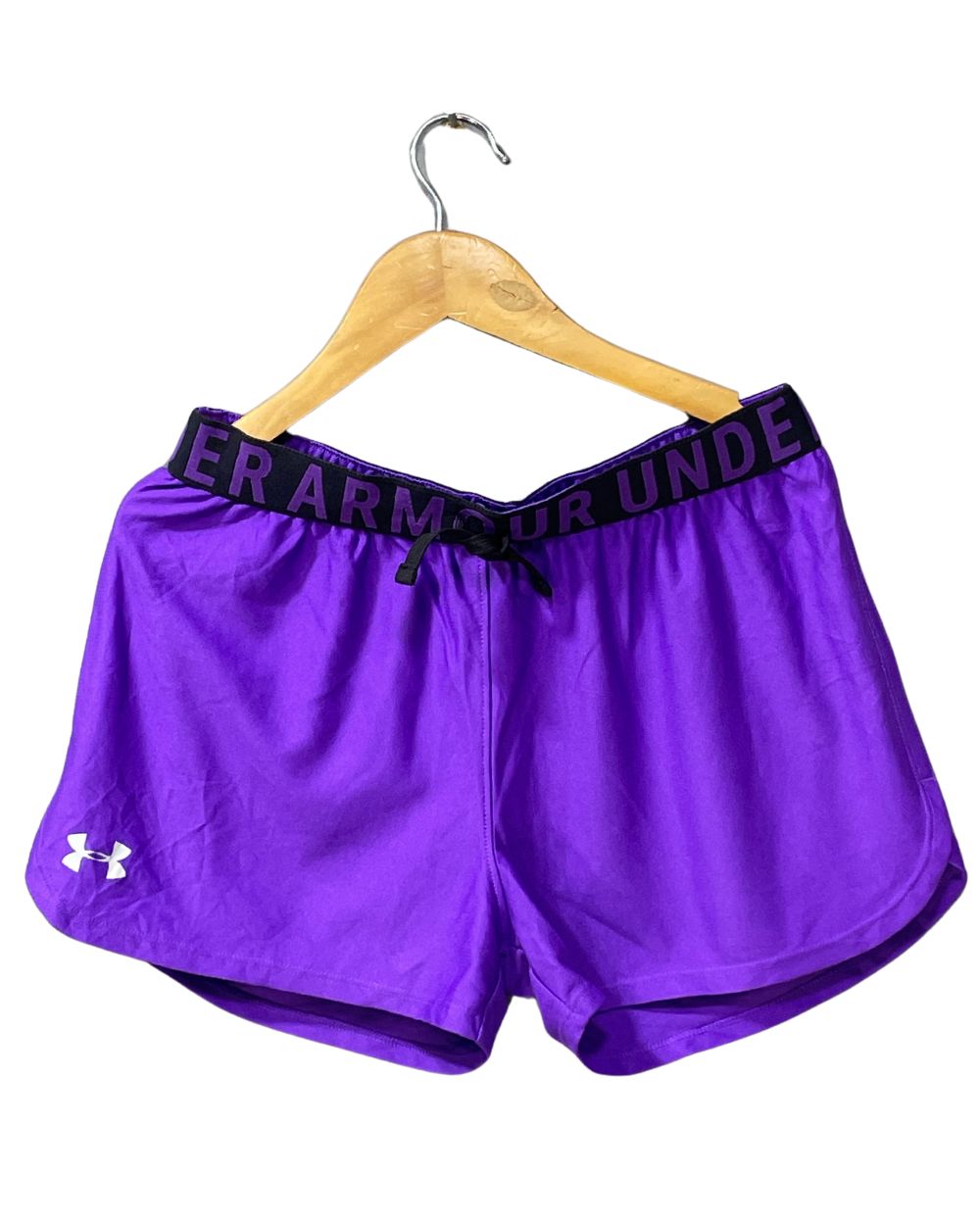 Under Armour Purple Polyester Short For Women XL