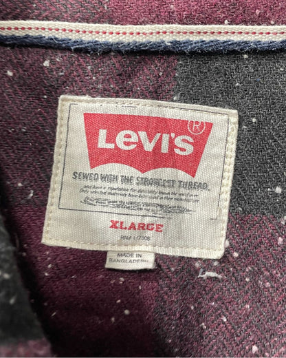 LEVIS Maroon Falalen Winter Shirt For Men X Large