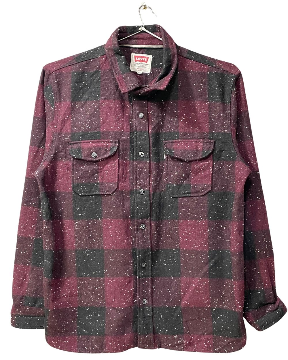 LEVIS Maroon Falalen Winter Shirt For Men X Large