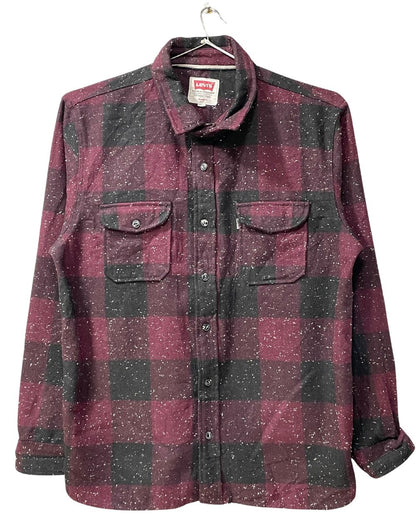LEVIS Maroon Falalen Winter Shirt For Men X Large