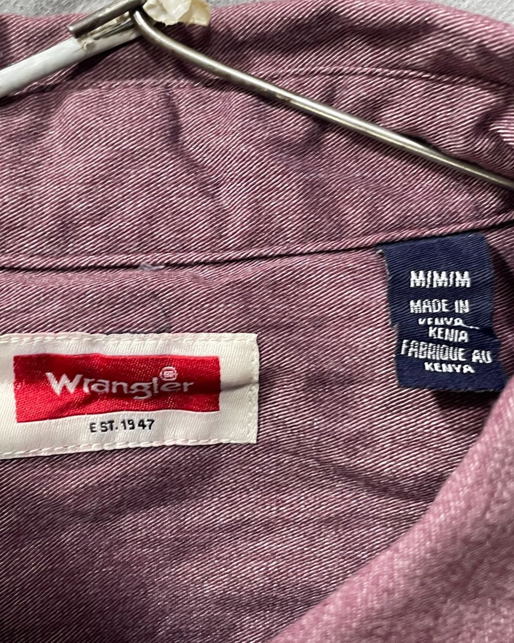 Wrangler Purple Cotton Falalen Winter Shirt For Men L