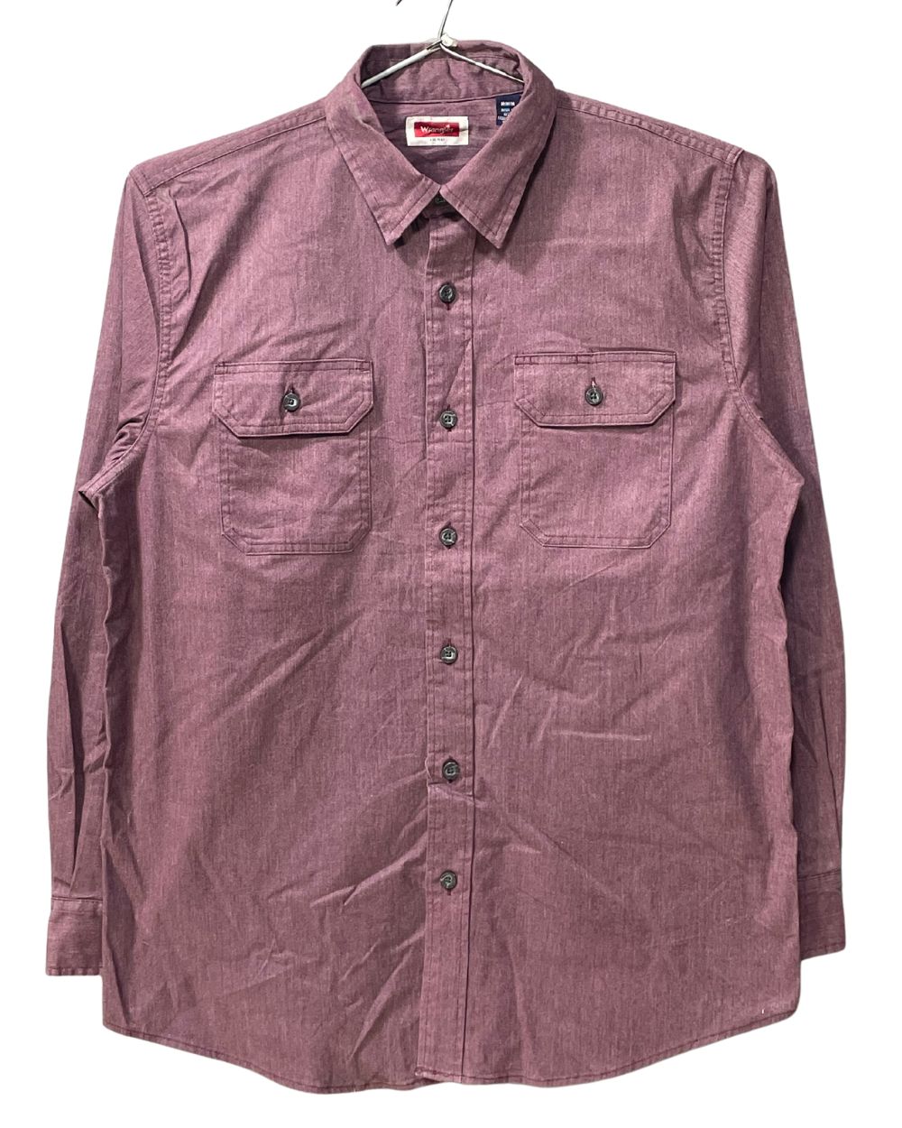 Wrangler Purple Cotton Falalen Winter Shirt For Men L