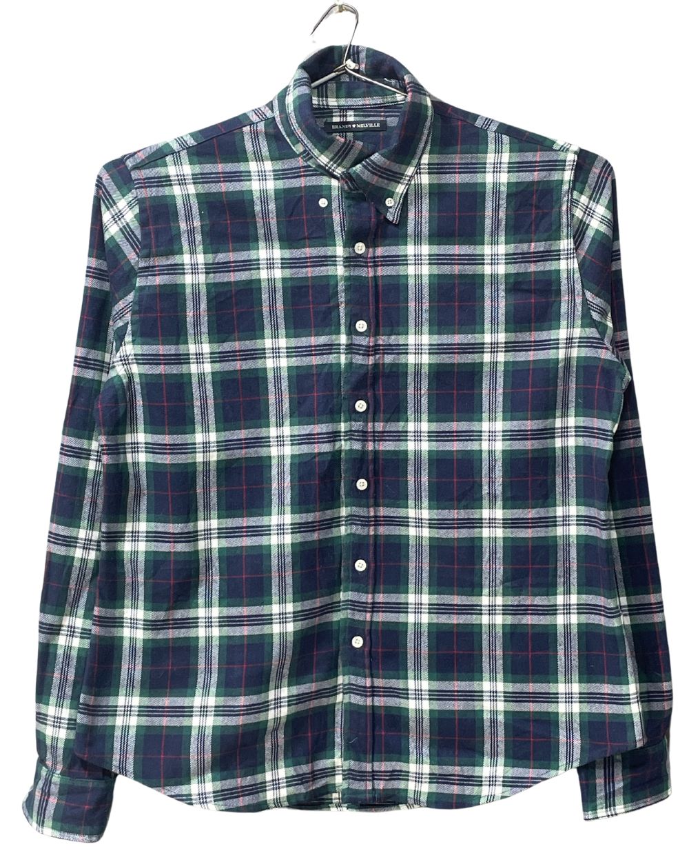 Brandy Melville Green Check Falalen Winter Shirt For Men S