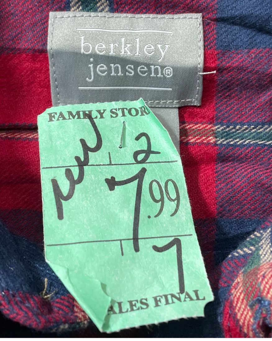 Berkley Jensen Red Check Falalen Winter Shirt For Men L