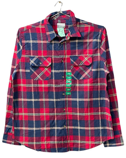 Berkley Jensen Red Check Falalen Winter Shirt For Men L