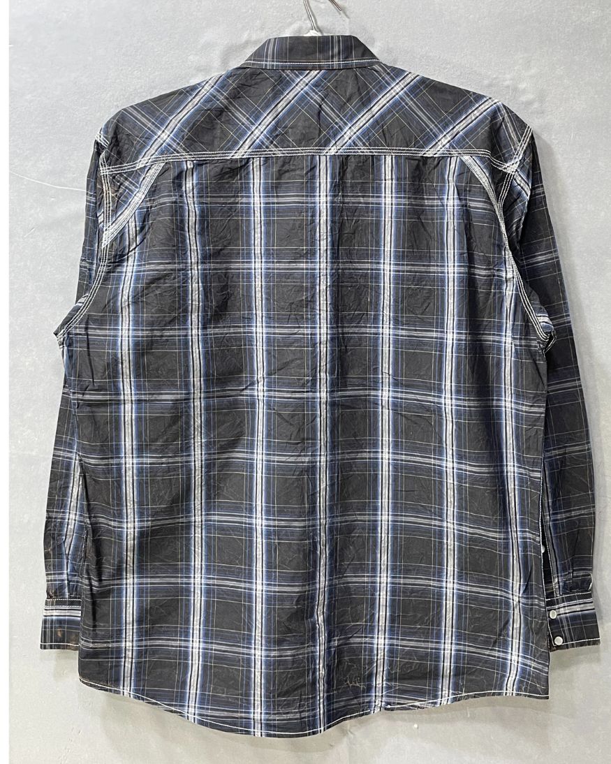 Cow Boy Legend Black Cotton Falalen Winter Shirt For Men XX Large