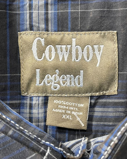 Cow Boy Legend Black Cotton Falalen Winter Shirt For Men XX Large