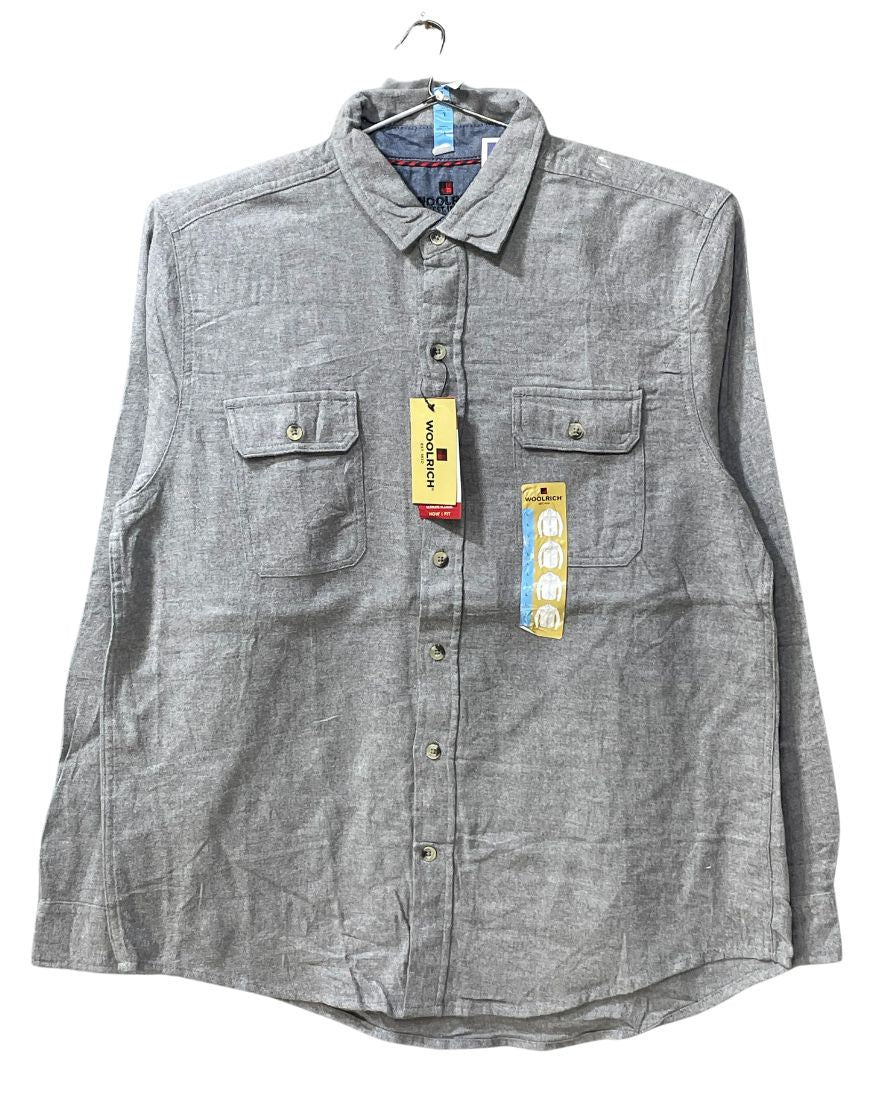 Woolrich Gray Falalen Winter Shirt For Men L