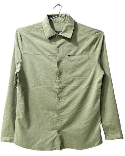 All In Motion Green Polyester Winter Shirt For Men Medium