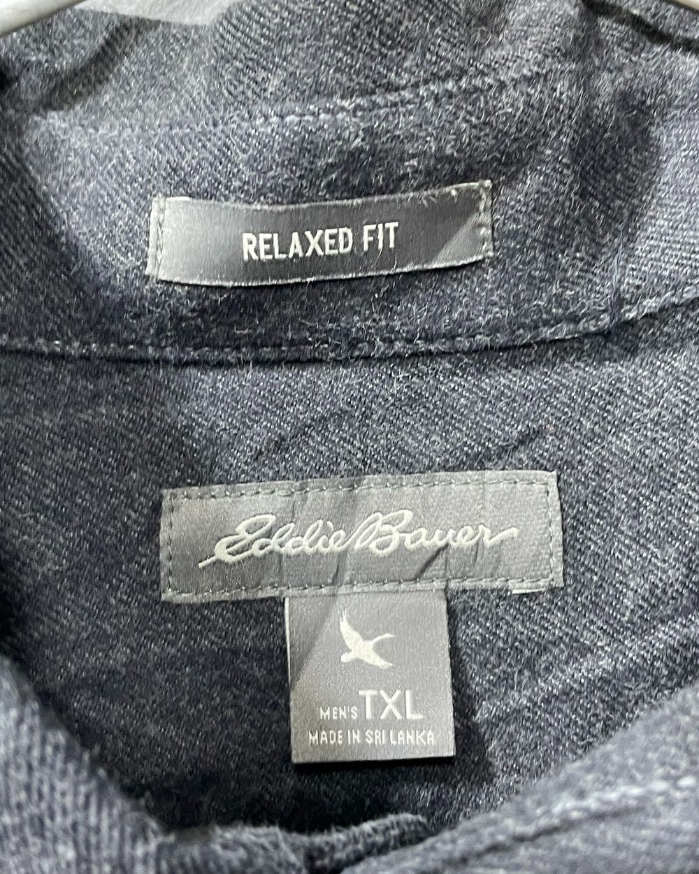 Eddie Bauer Black Falalen Winter Shirt For Men XX Large