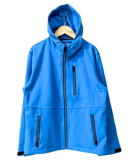 Iceberg Blue Polyester Fleece Hood Jacket For Kids 14 Years