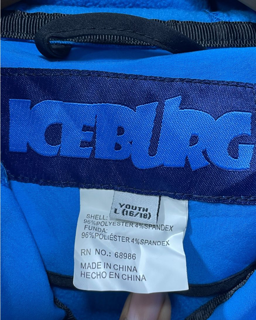 Iceberg Blue Polyester Fleece Hood Jacket For Kids 14 Years