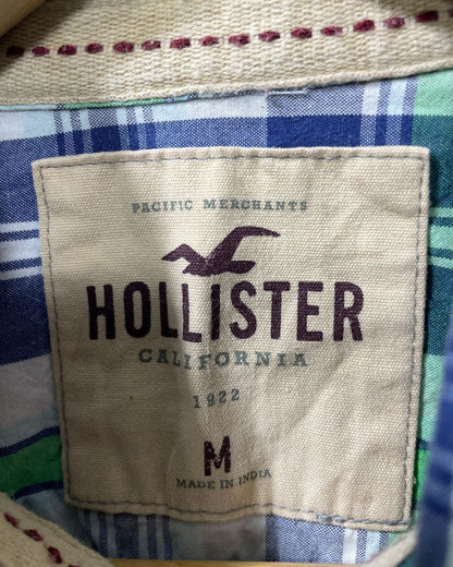 Hollister Green & Blue Cotton Shirt For 16 Years Kids Boy