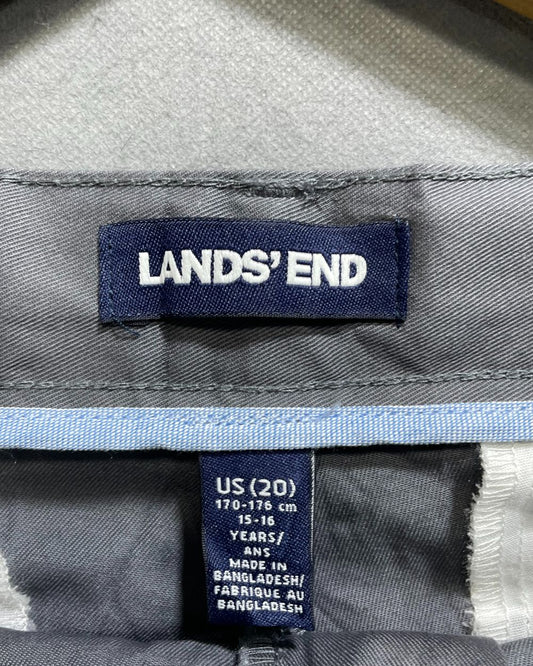 Land's End Gray Cotton Dress Pant For Men S