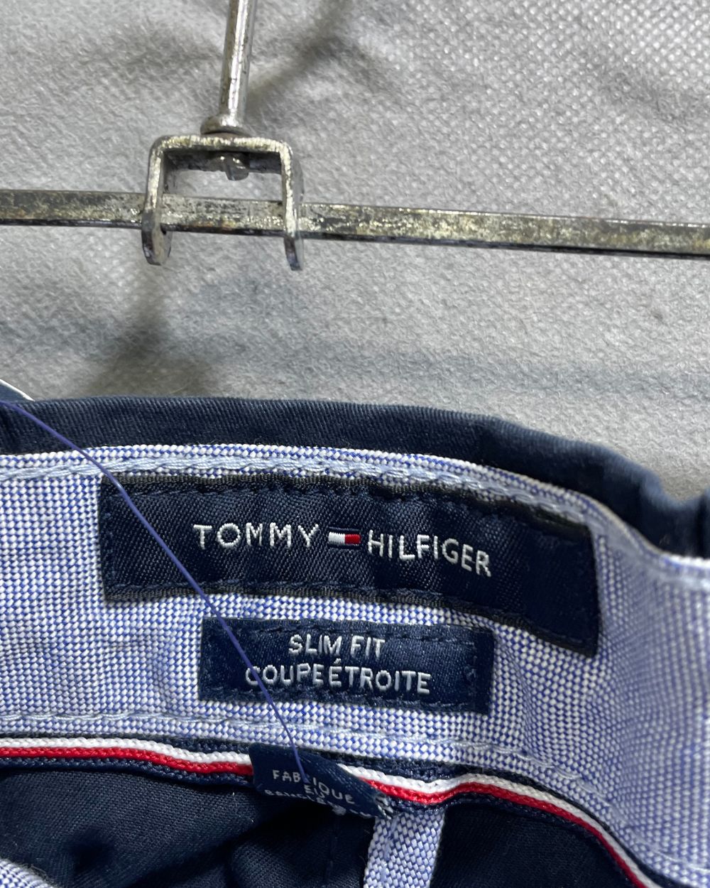 Tommy Hilfiger Blue Cotton Dress Pant For Men XL