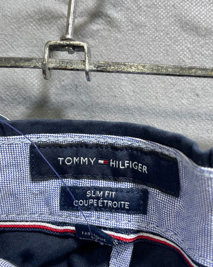 Tommy Hilfiger Blue Cotton Dress Pant For Men XL