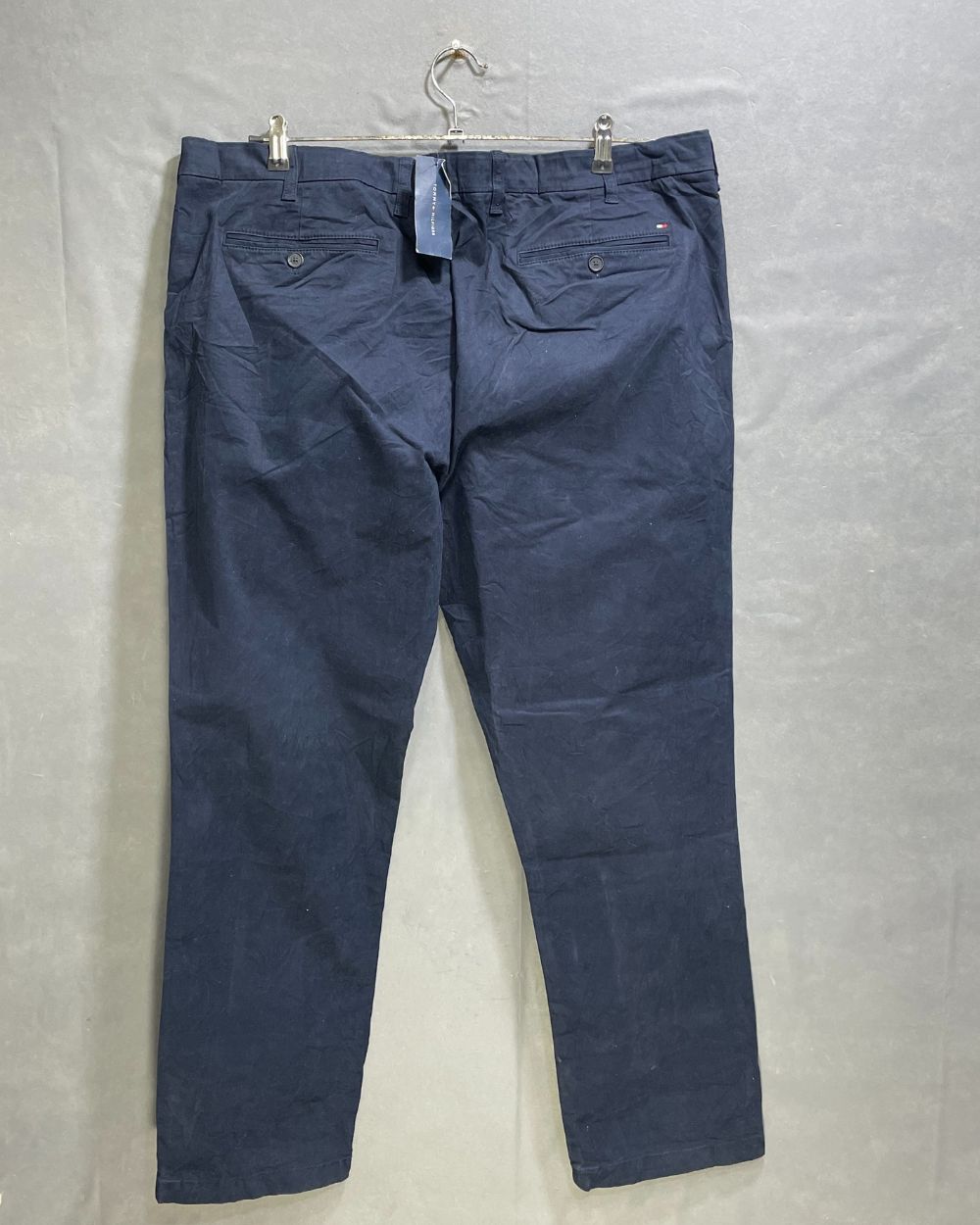 Tommy Hilfiger Blue Cotton Dress Pant For Men XL