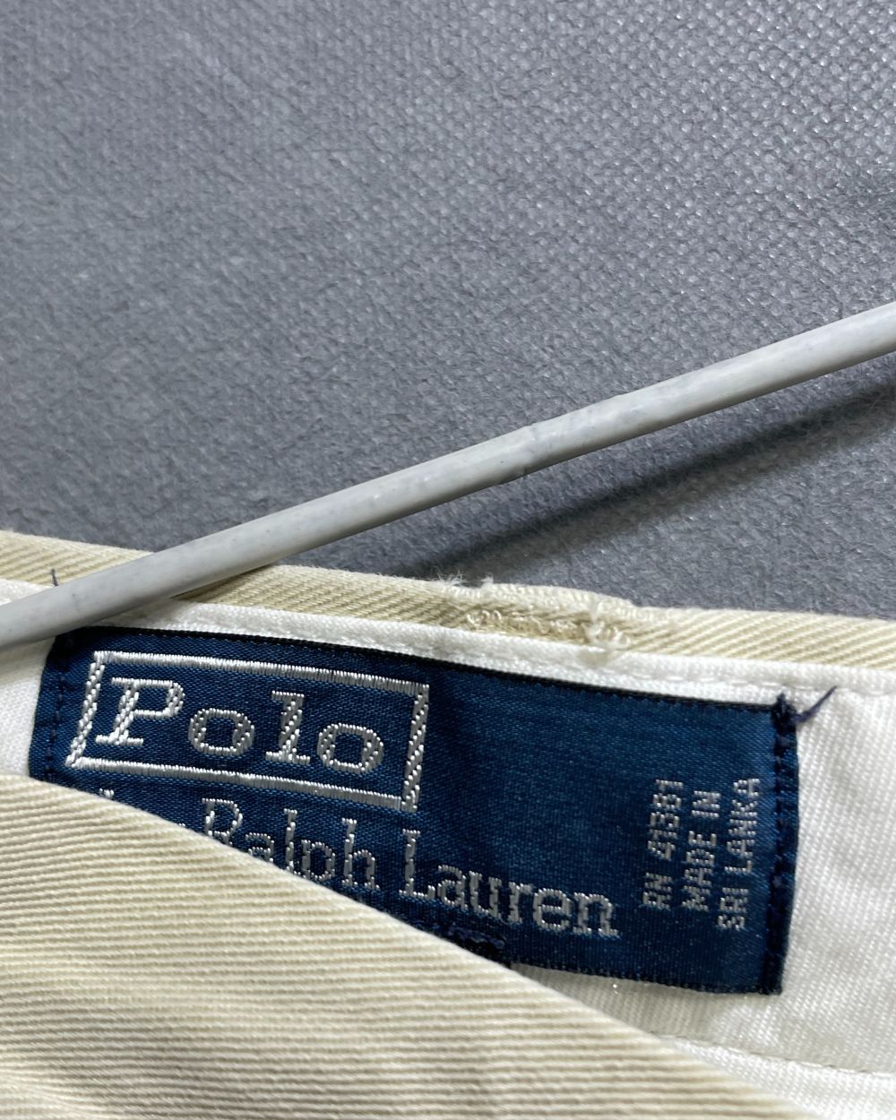 Polo Ralph Lauren Cream Cotton Dress Pant For Men L