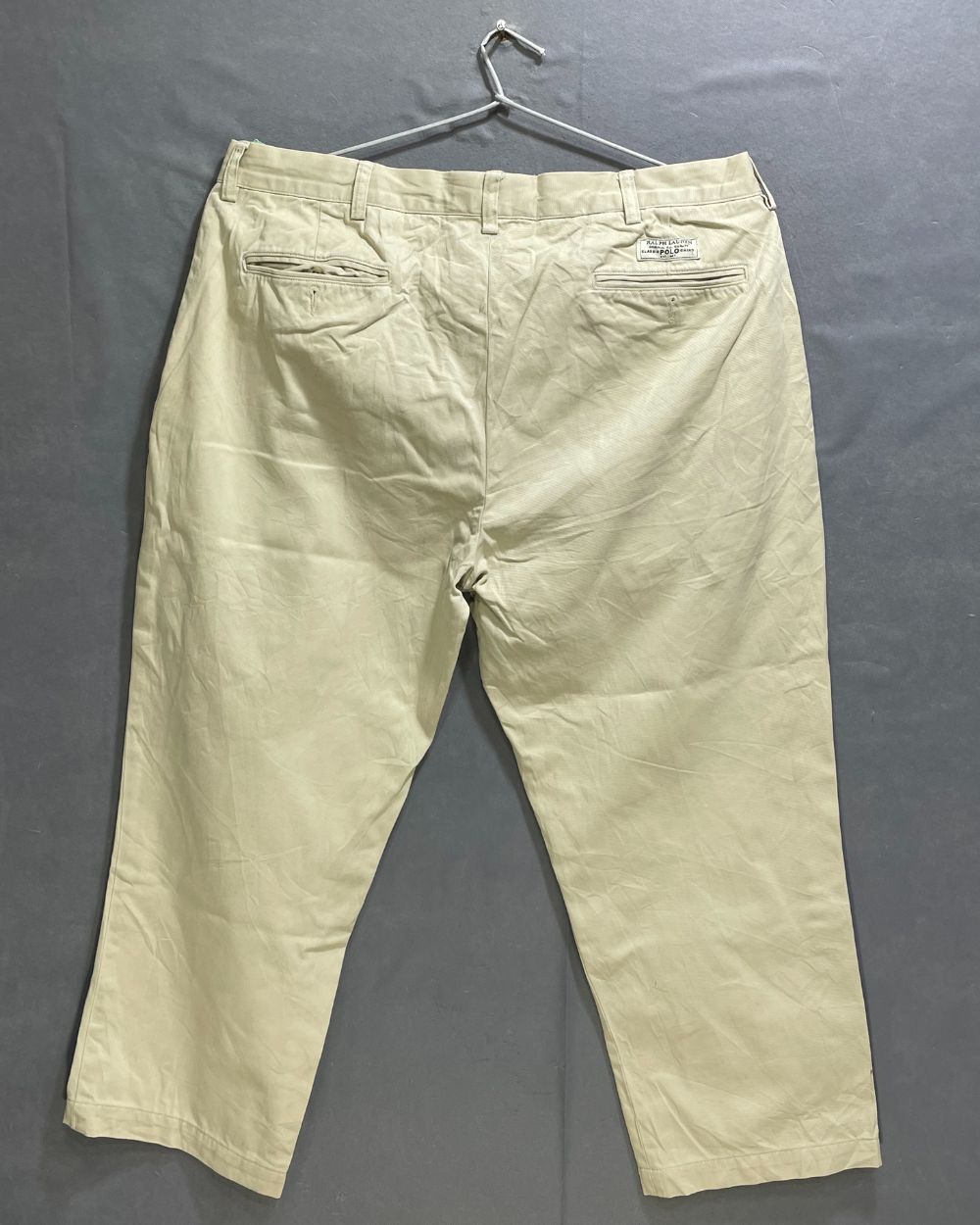 Polo Ralph Lauren Cream Cotton Dress Pant For Men L