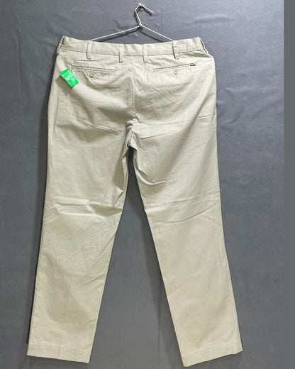 Polo Ralph Lauren Cream Cotton Dress Pant For Men M