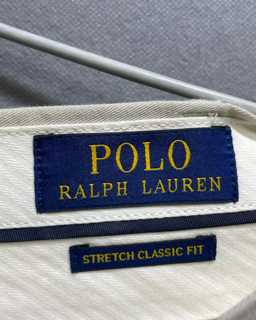 Polo Ralph Lauren Cream Cotton Dress Pant For Men M