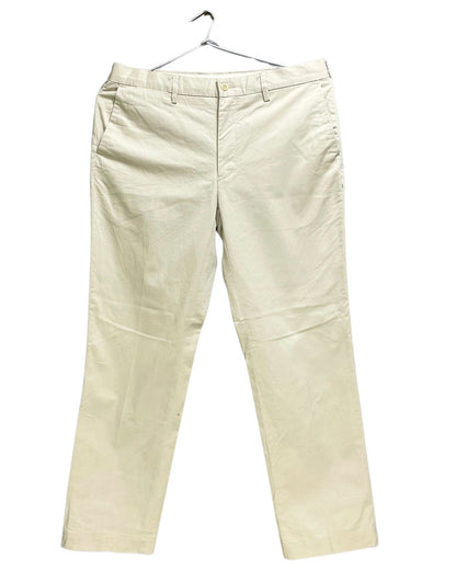 Polo Ralph Lauren Cream Cotton Dress Pant For Men M