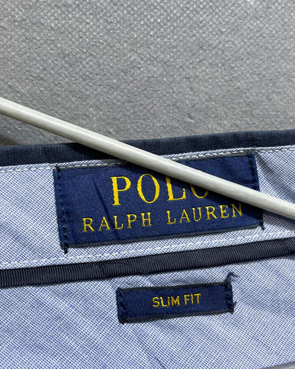 Polo Ralph Lauren Blue Polyester Dress Pant For Men M