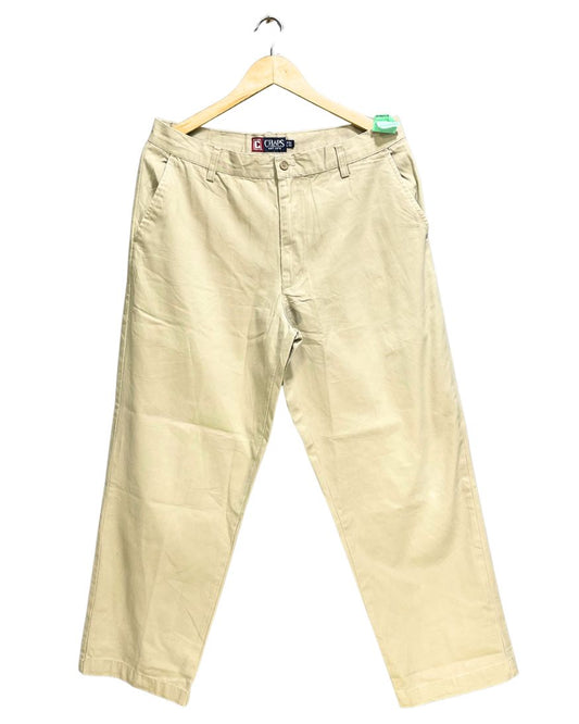 Chaps Khaki Cotton Dress Pant For Men M