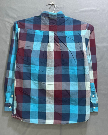 Tommy Hilfiger Blue Cotton Shirt For Kids 18 Years