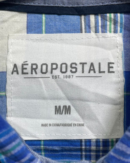 Aeropostale Blue Cotton Shirt For Men M